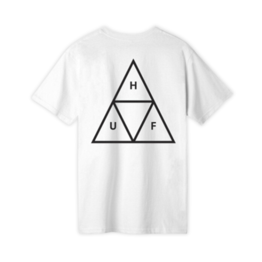 Camiseta Essentials Triple Triangle blanco HUF