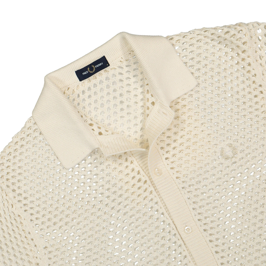 Camiseta Lace Button Through Fred Perry