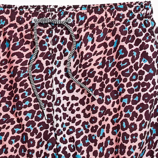 Leopard Print Short Boardies Swimsuit
