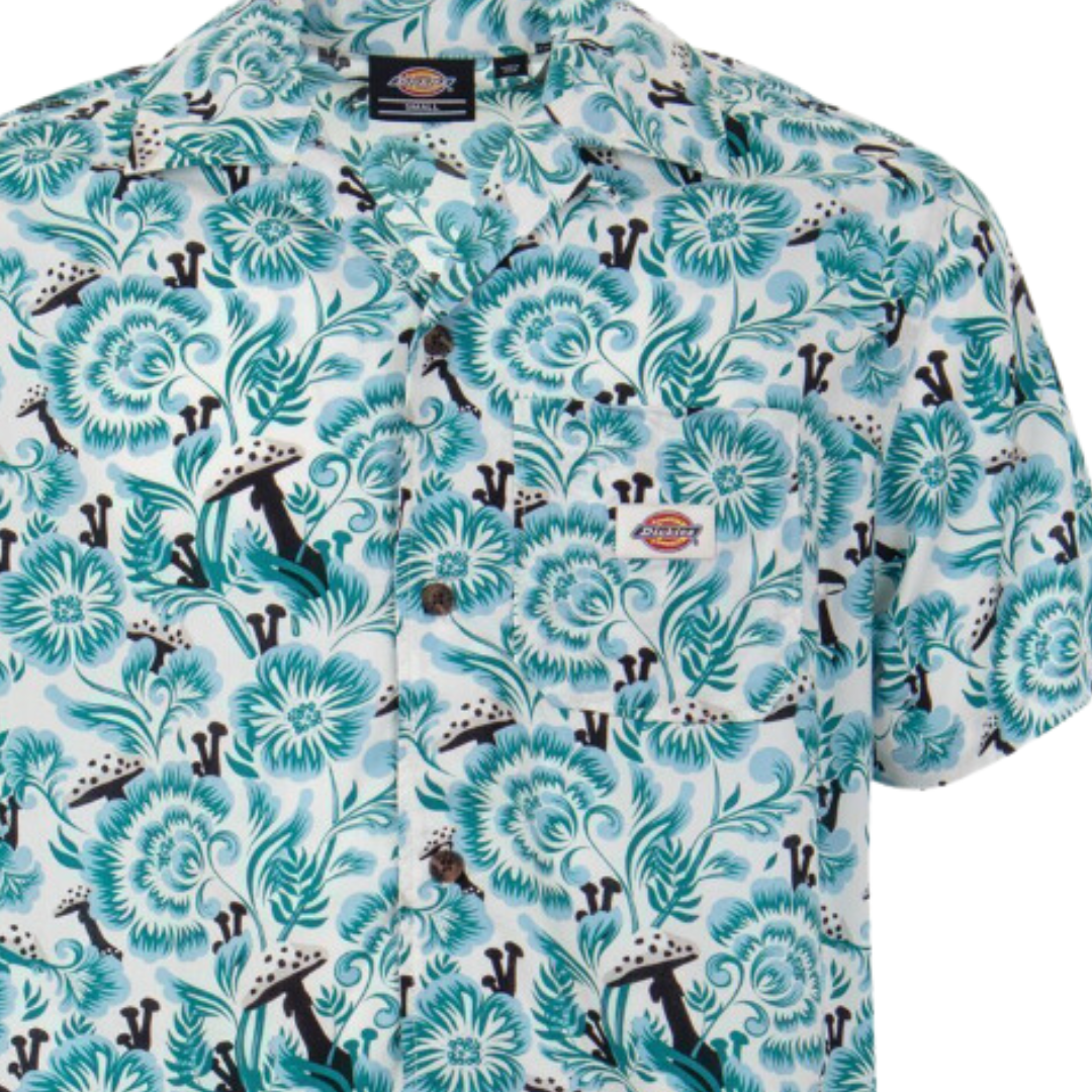 Camisa Roseburg Floral azul Dickies