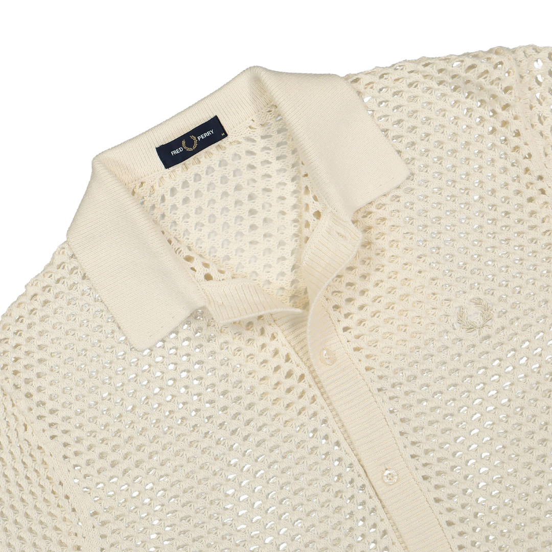 Camisa Lace Button Through Fred Perry