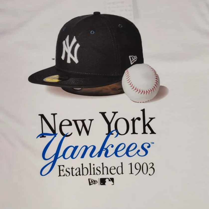 Camiseta New York Yankees MLB Script Blanco