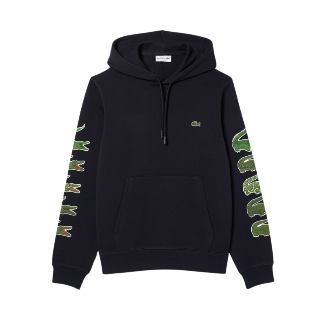 Sudadera con cocodrilo estampado a contraste Lacoste