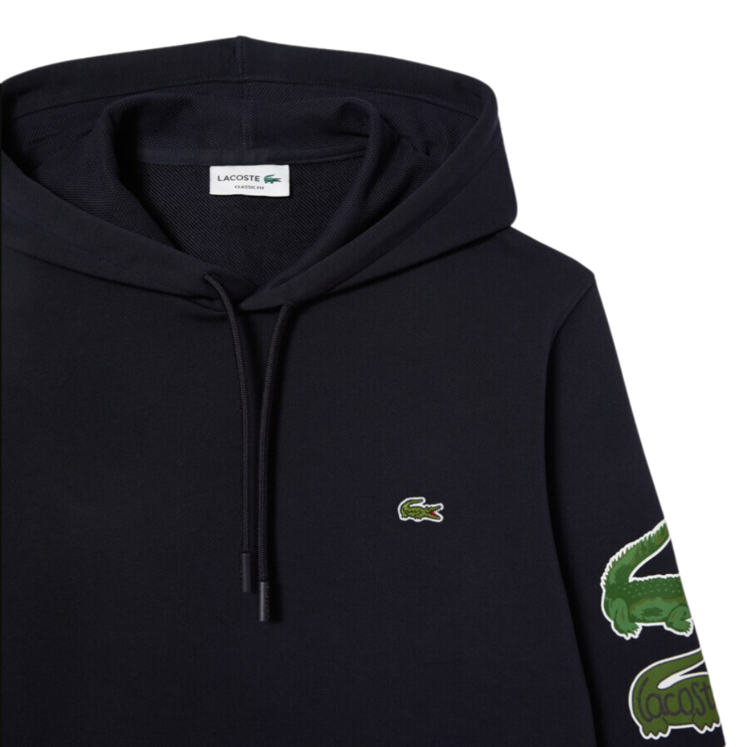 Sudadera con cocodrilo estampado a contraste Lacoste