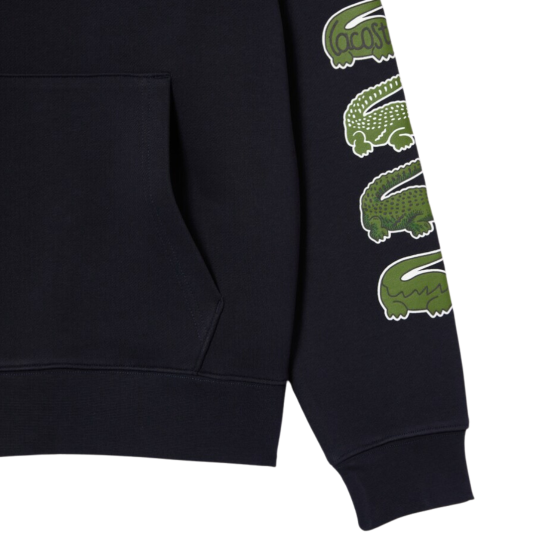 Sudadera con cocodrilo estampado a contraste Lacoste