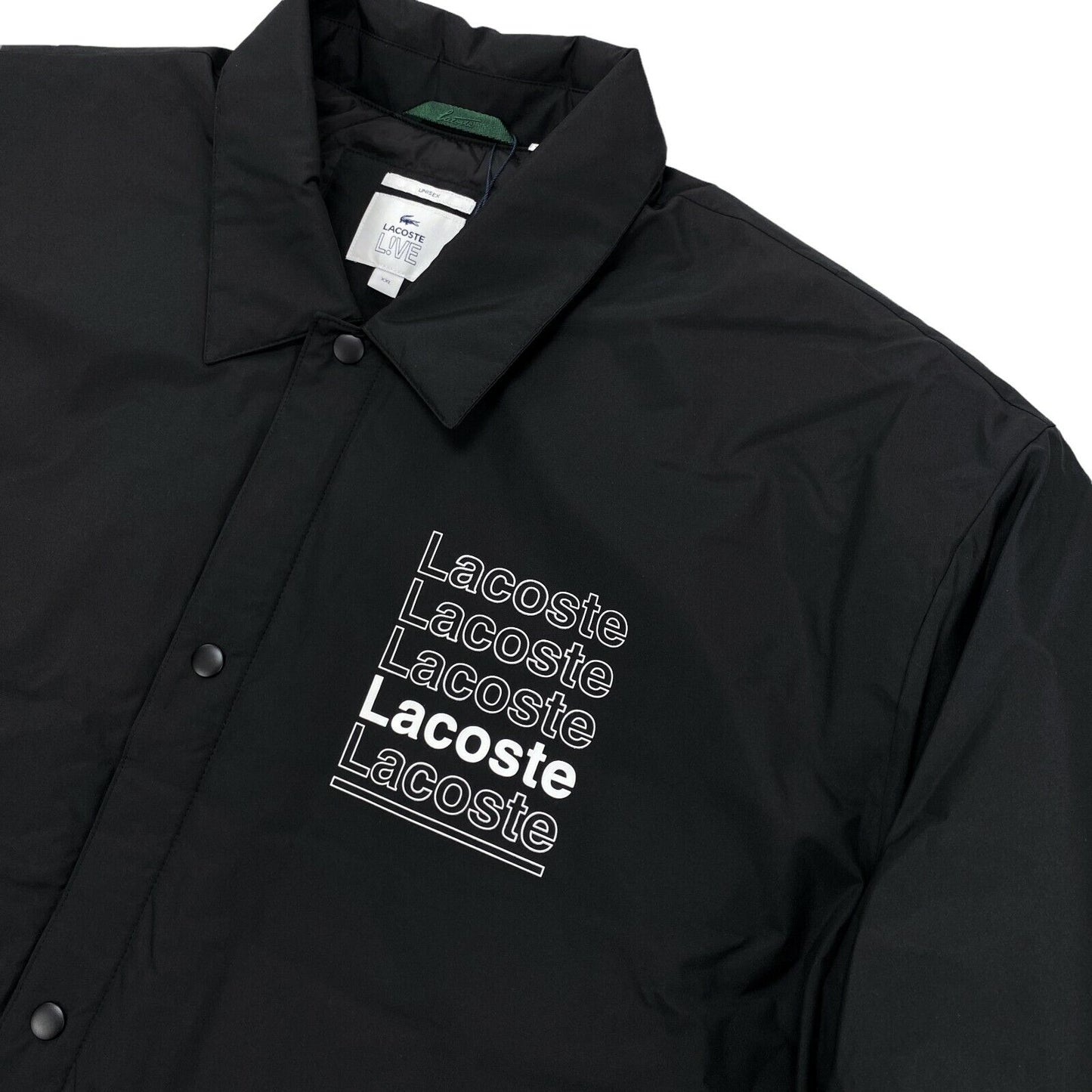 Chaqueta Water Resistant Black Lacoste Live